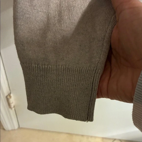 H by Halston Taupe Cardigan Sweater Silk/Cashmere Sz XL - Picture 4 of 10